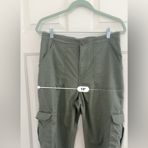 Y2K Abercrombie Fitch Military Utility Cargo Women 8 Pants Straight Leg Outdoor - Picture 10 of 13